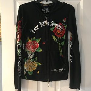 Ed Hardy by Christian Audigier Hooded Zip-up